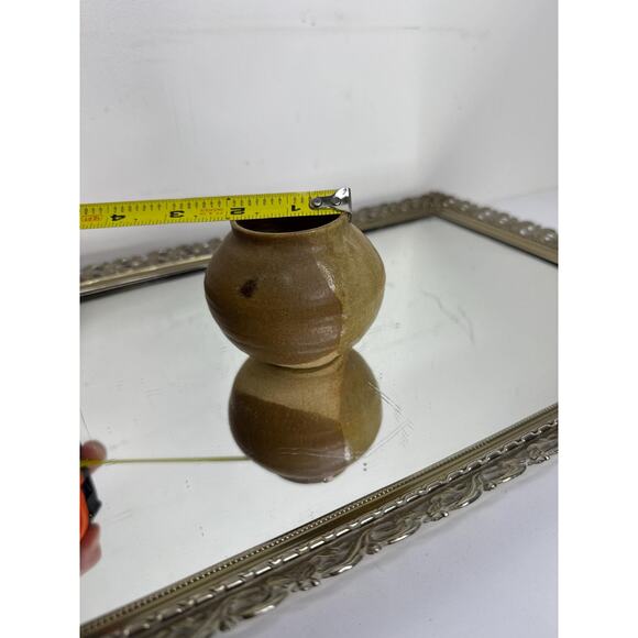 vintage miniature earth toned organic pottery vase - Picture 7 of 7